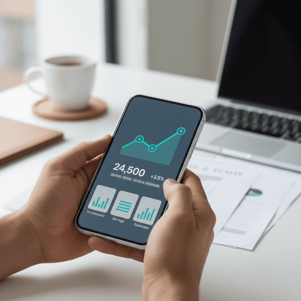 Mobile App für Finanzoptimierung auf Smartphone