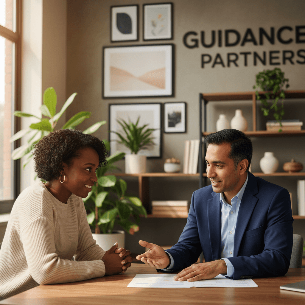 Direkte Beratungsgespräch mit Finanzexperte